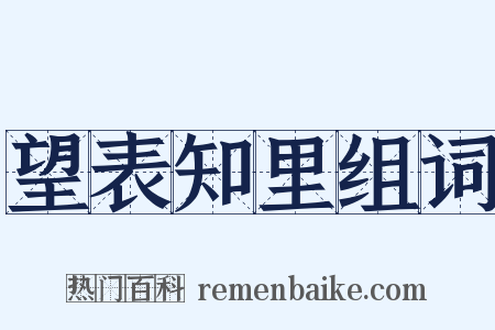 望表知里组词是什么意思的图片